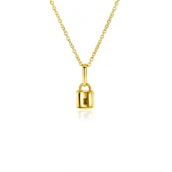 ZINZI Gold 14 krt gouden hanger met trendy slotje 5mm ZGH419 (zonder collier)