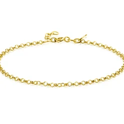 ZINZI Gold 14 krt gouden jasseron armband 2,2mm breed 18-20cm ZGA441