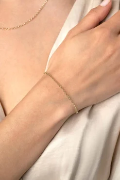 ZINZI Gold 14 krt gouden jasseron armband 2,2mm breed 18-20cm ZGA441