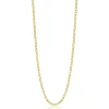 ZINZI Gold 14 krt gouden jasseron ketting 2,2mm breed 43-45cm ZGC441