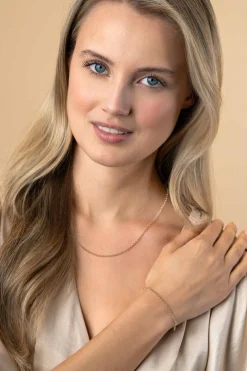 ZINZI Gold 14 krt gouden jasseron ketting 2,2mm breed 43-45cm ZGC441