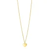 ZINZI Gold 14 krt gouden ketting 43cm met hart hanger 8mm ZGC312