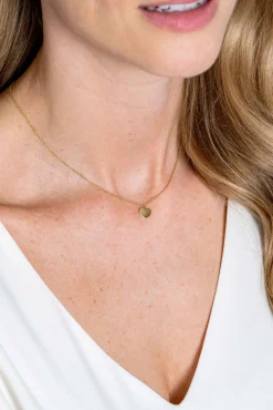 ZINZI Gold 14 krt gouden ketting 43cm met hart hanger 8mm ZGC312
