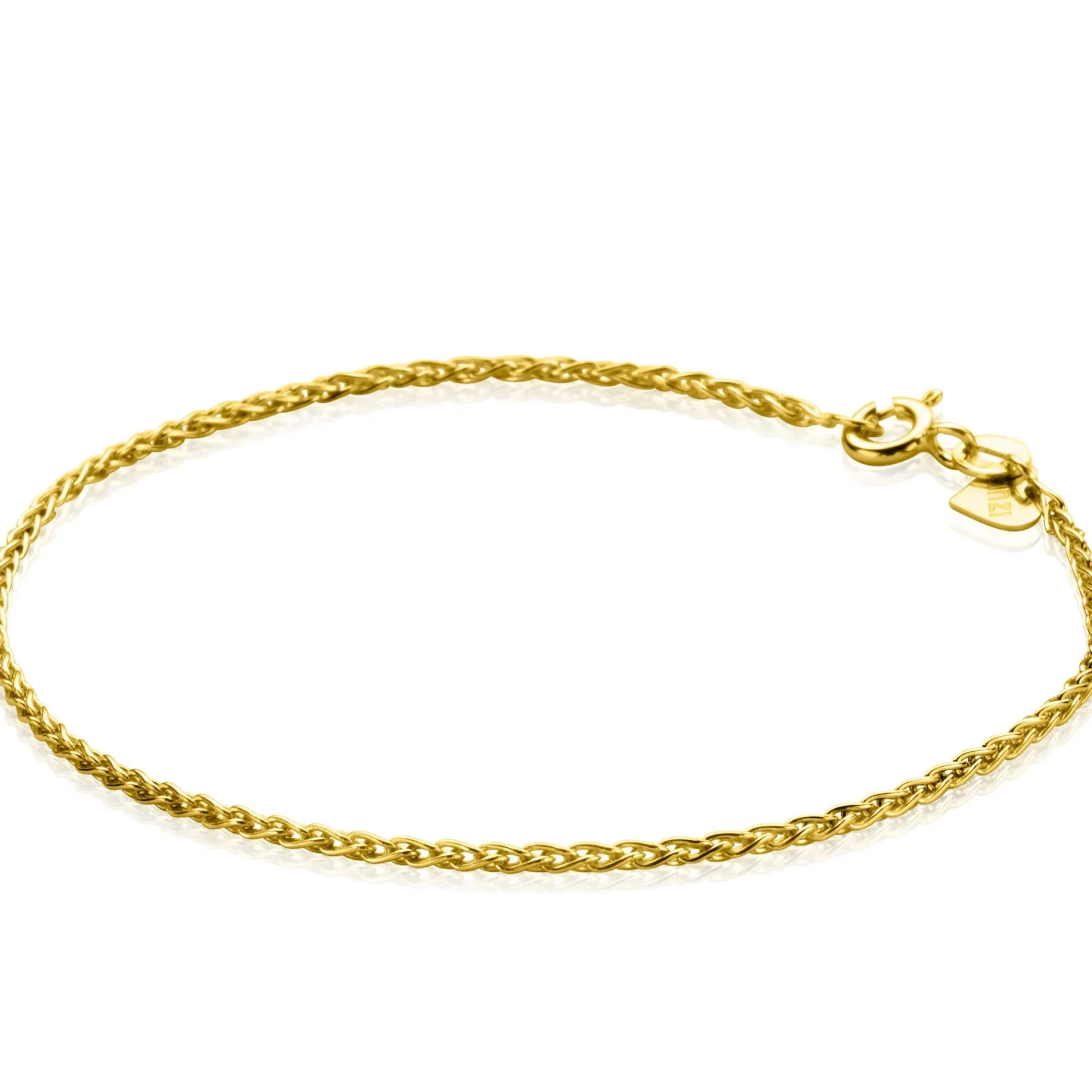 ZINZI Gold 14 krt gouden palmier armband 1,5mm breed, lengte 18,5cm ZGA307