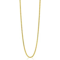 ZINZI Gold 14 krt gouden palmier collier 1,5mm breed, lengte 43cm ZGC307