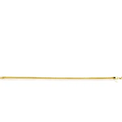 ZINZI Gold 14 krt gouden popcorn schakelarmband 3mm breed, lengte 18,5cm ZGA380