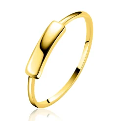 ZINZI Gold 14 krt gouden ring met glad staafje ZGR553