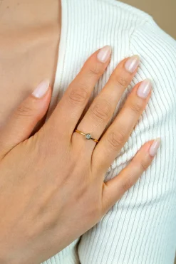 ZINZI Gold 14 krt gouden ring bezet met ronde witte zirconia 4,5mm breed ZGR371