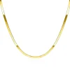 ZINZI gold plated zilveren platte slangen-ketting 45cm 3,5mm breed ZIC2292G