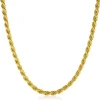 ZINZI gold plated zilveren koord ketting 45cm 4mm breed ZIC2343G