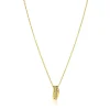 ZINZI gold plated zilveren schakelketttinkje met multi-look hanger (16mm) in golvend design 45-48cm ZIC2685