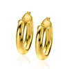 ZINZI gold plated zilveren gladde oorringen 30x6mm rond ZIO2278G