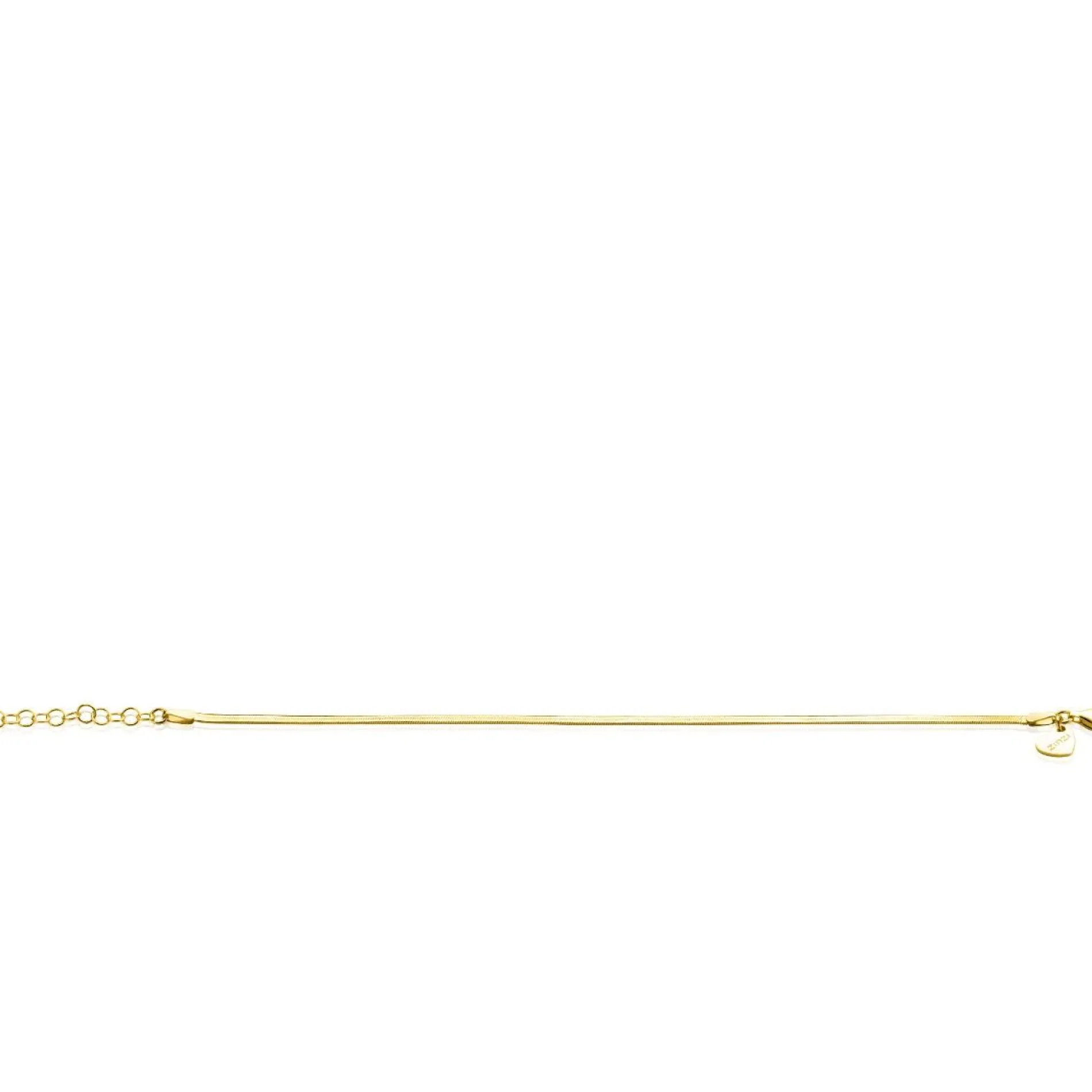 ZINZI gold plated zilveren platte slangen-armband 1,9mm breed ZIA2360