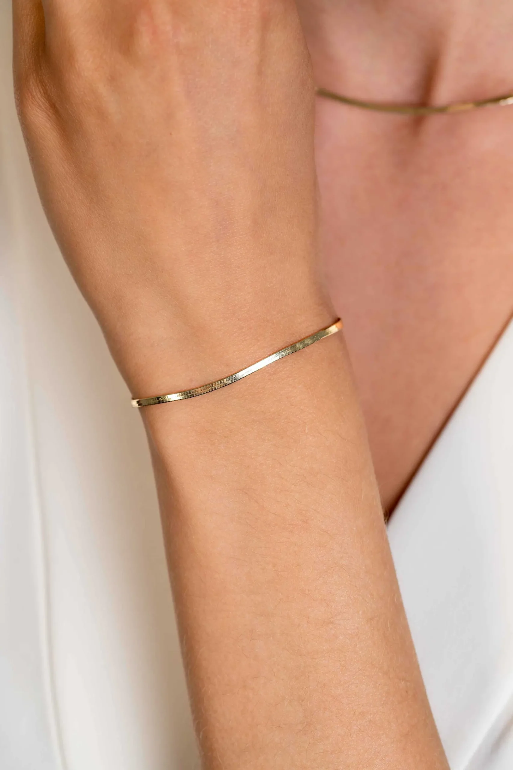 ZINZI gold plated zilveren platte slangen-armband 1,9mm breed ZIA2360