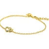 ZINZI gold plated zilveren armband met verbonden hartjes, witte zirkonia's 17-19cm ZIA2493Y