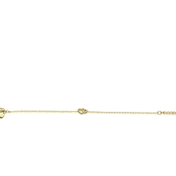 ZINZI gold plated zilveren armband met verbonden hartjes, witte zirkonia's 17-19cm ZIA2493Y