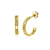 ZINZI gold plated zilveren oorsieraden met figaro schakels 17x3mm ZIO2291G