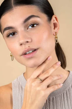 ZINZI gold plated zilveren ring met sierlijk gevlochten touweffect 2,6mm breed ZIR2553G