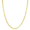 ZINZI gold plated zilveren ketting met venetiaanse schakels 3mm breed 42-45cm ZIC2587