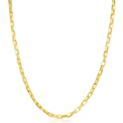 ZINZI gold plated zilveren ketting met venetiaanse schakels 3mm breed 42-45cm ZIC2587