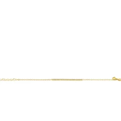 ZINZI gold plated zilveren armband, in het midden bezet met 21 witte zirconia's 16-19cm ZIA2370Y