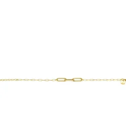 ZINZI gold plated zilveren schakelarmband met 3 grote ovale schakels 16,5-19,5cm ZIA2522