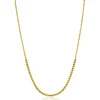 ZINZI gold plated zilveren jasseron ketting met bolletjes schakels (2,5mm breed) in het midden 40-45cm ZIC2640G