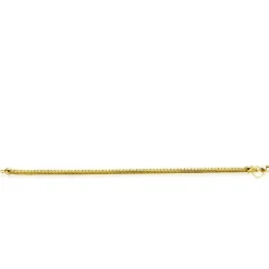 ZINZI gold plated zilveren schakelarmband vossenstaart 3.0mm breed ZIA1124G
