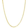 ZINZI gold plated zilveren multi-schakelketting met gourmet en paperclip schakels 2,7mm breed 43-45cm ZIC2468G
