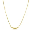 ZINZI gold plated zilveren schakelkettinkje met grote veer. De veer staat symbool voor je vleugels uitslaan en vrijheid. 40-45cm ZIC2644G