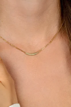 ZINZI gold plated zilveren schakelkettinkje met grote veer. De veer staat symbool voor je vleugels uitslaan en vrijheid. 40-45cm ZIC2644G