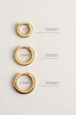 ZINZI gold plated zilveren oorringen 12 x 3mm bezet met witte zirconia's ZIO187Y