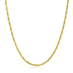 ZINZI gold plated zilveren schakel ketting 2,3mm breed 43-45cm ZIC2648G