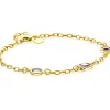 ZINZI gold plated zilveren schakelarmband met ronde en vierkante zettingen pastel en paars 17-20cm ZIA2525G