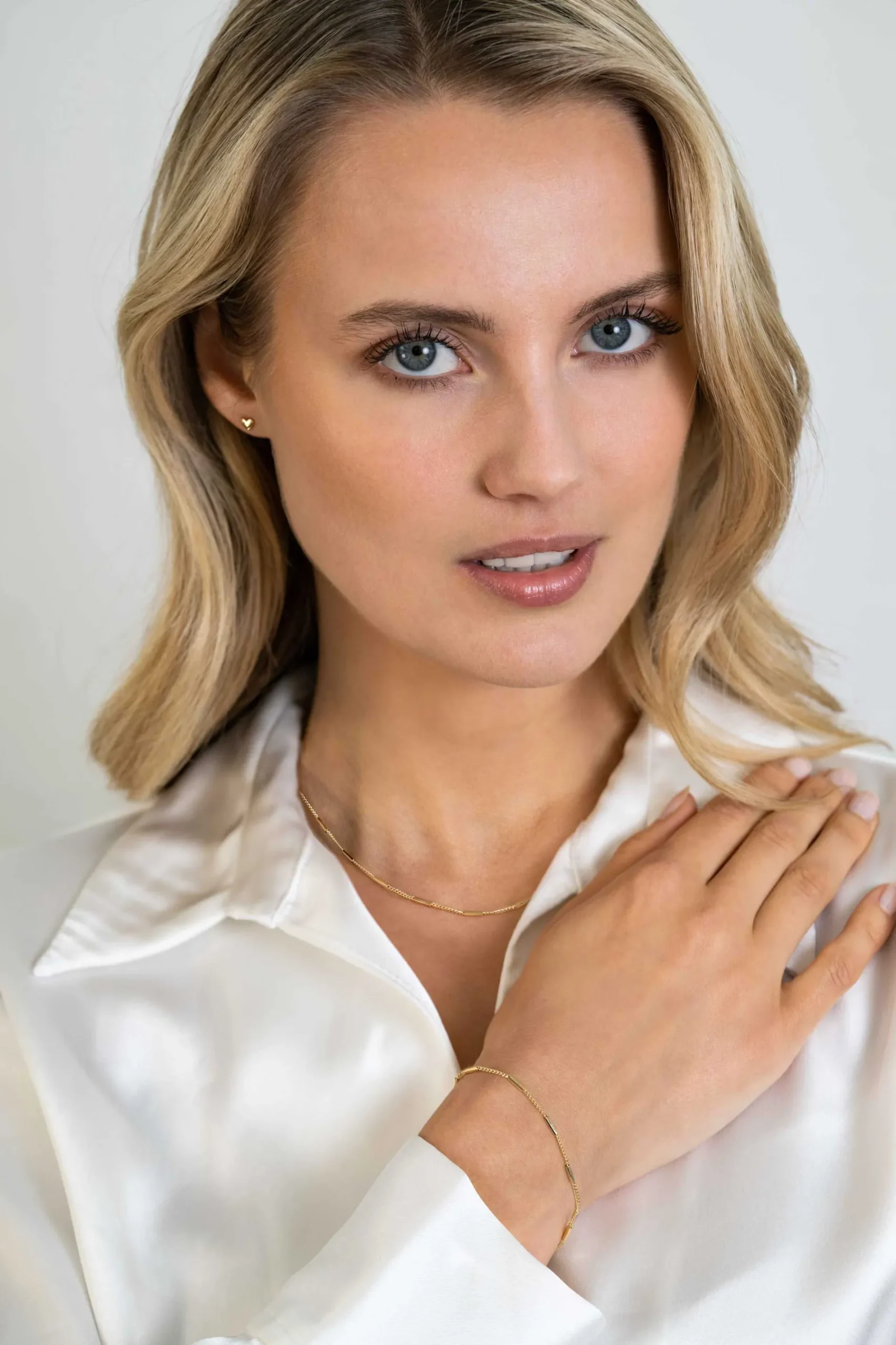 ZINZI gold plated zilveren gourmet armband met staafjes 1,6mm breed 16-19cm ZIA2366G