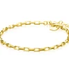 ZINZI gold plated zilveren armband met venetiaanse schakels 3mm 16,5-19,5cm ZIA2587
