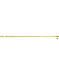 ZINZI gold plated zilveren platte slangen-armband 3,5mm breed ZIA2402G