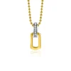 ZINZI gold plated zilveren ovale hanger 16mm met luxe hangoog bezet met witte zirconia's ZIH2297 (zonder collier)