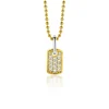 ZINZI gold plated zilveren vierkant plaatje als hanger 15mm vol bezet met witte zirconia's ZIH2299 (zonder collier)
