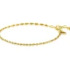 ZINZI gold plated zilveren singapore armband met glinsterende gedraaide schakels 1,9mm breed 17-20cm ZIA2585G