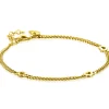 ZINZI gold plated zilveren gourmet armband met drie open hartjes 17-20cm ZIA2409G