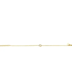 ZINZI gold plated zilveren armband met open rondje (7,5mm) bezet met witte zirconia's 16,5-19,5cm ZIA2550Y