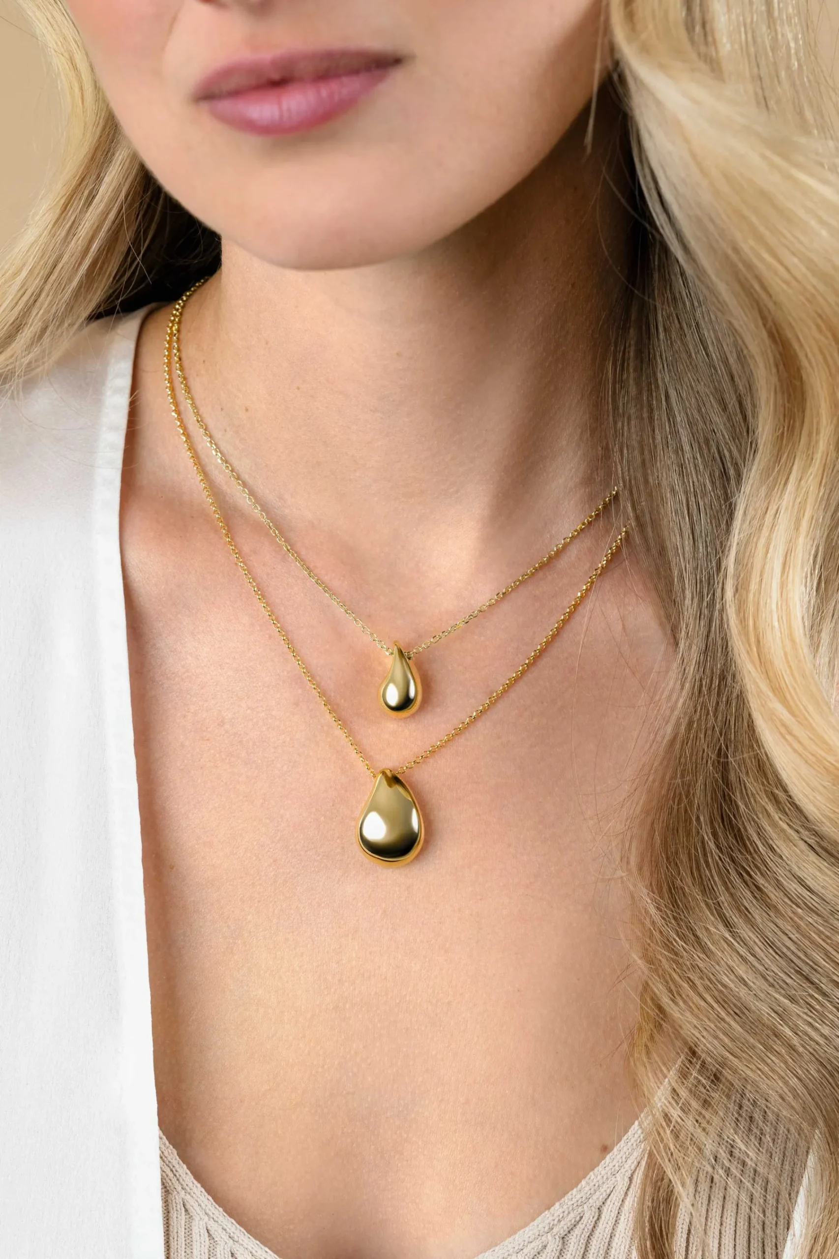 ZINZI gold plated zilveren jasseron ketting 42-45cm met organisch gevormde hanger 18mm ZIC2636G