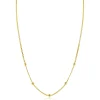 ZINZI gold plated zilveren gourmet ketting met vijf bolletjes 42–45cm ZIC2714G