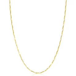 ZINZI gold plated zilveren schakel ketting met glinsterende pijlvormige schakels 1,5mm breed 42-45cm ZIC2414G