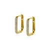 ZINZI gold plated zilveren luxe oorringen 15x2mm rechthoekig met witte zirconia's ZIO2221Y