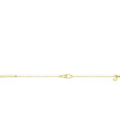 ZINZI gold plated zilveren armband met paperclip-schakels, waarbij in het midden twee druppelvormen mooi met elkaar verbonden zijn 17-20cm ZIA2634