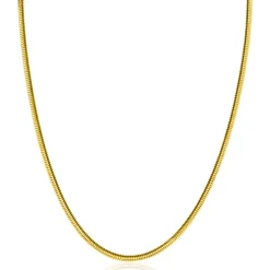 ZINZI gold plated zilveren platte slangen-ketting 45cm 2,5mm breed ZIC2401G