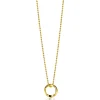 ZINZI gold plated zilveren bolletjes ketting met gladde hanger in ronde organische vorm 45-48cm ZIC2611G