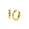 ZINZI gold plated zilveren oorringen met gedraaide buis 12 x 2mm ZIO2321G